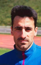 Close-up of Spanish track and field athlete Garcia Bragado, a dist- Old Photo