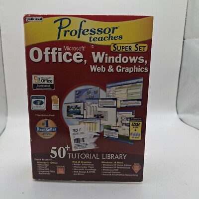 Professor Teaches Super Set Microsoft Office Windows 50+ Course Tutorial Library