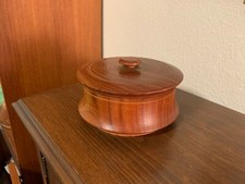 HANDCARVED WOODEN BOWL WITH LID