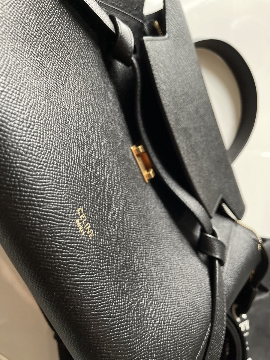 Celine Micro Belt Bag Grained Black Calfskin | eBay