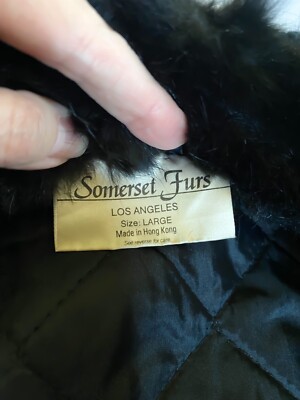Vintage 100% Pure Rabbit Fur Coat Jacket Women's Size L