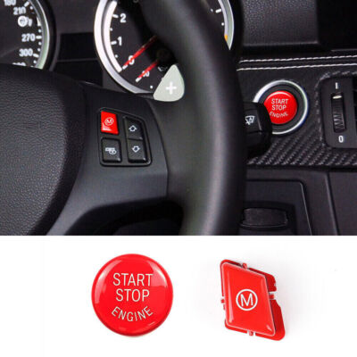 Push Button M3 Red Steering Wheel M &Start Push Button for BMW 3 Series M3 E90 E92 E93 ...