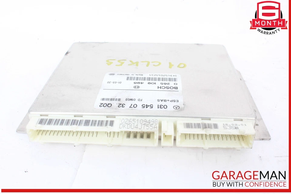 01-03 Módulo de control sistema de frenos antibloqueo ABS Mercedes W208 CLK55 AMG fabricante de equipos originales Foto 2 de 4