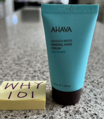 AHAVA DeadSea Water Mineral Hand Cream SEA-KISSED 1.3oz/40mL Travel Size; SEALED