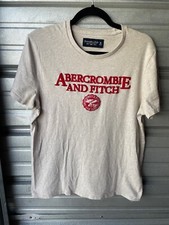 Abercrombie  Fitch Soft AF Tee Big Moose Logo Embroidered T-Shirt Men's M