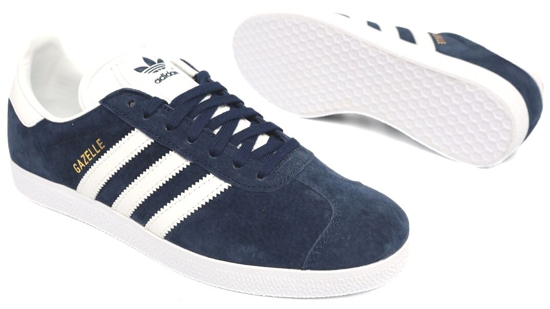 Blue Suede Adidas Originals Gazelle Trainer Collegiate Navy White