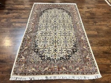 Pakistani Oriental Rug 5x8 Handmade Wool Carpet Vintage Floral Allover 320 KPSI