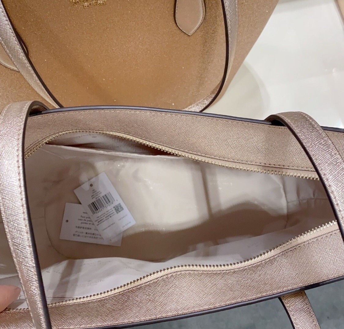 Kate Spade New York Gold Glimmer Glitter Tote KE462 NEW | eBay
