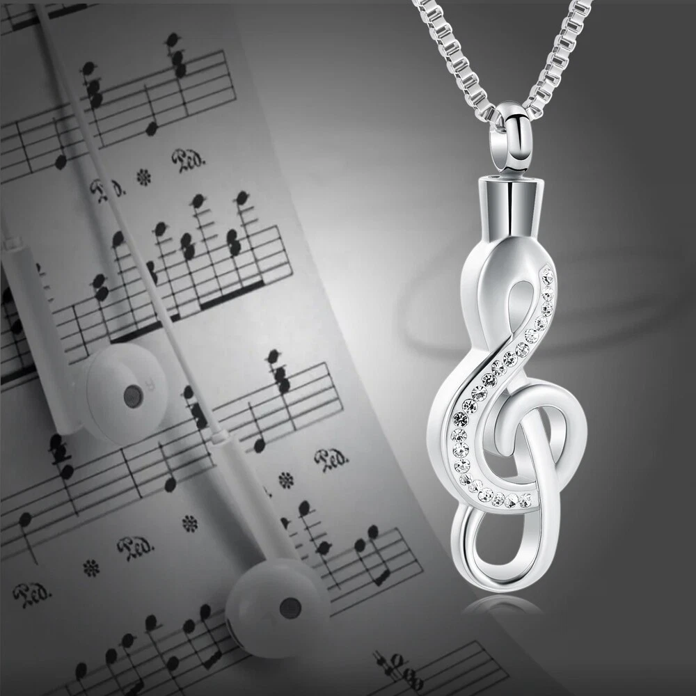 Music note urn deals necklace