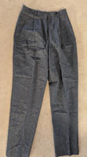 Career Essentials Dress Pants Slacks 100 Wool Pleated Gray Women's Size 8 Y2K