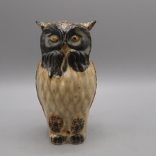 Vintage Mid-Century Modern 1970s Pottery Ceramic Owl Statue Figurine 6 in detail