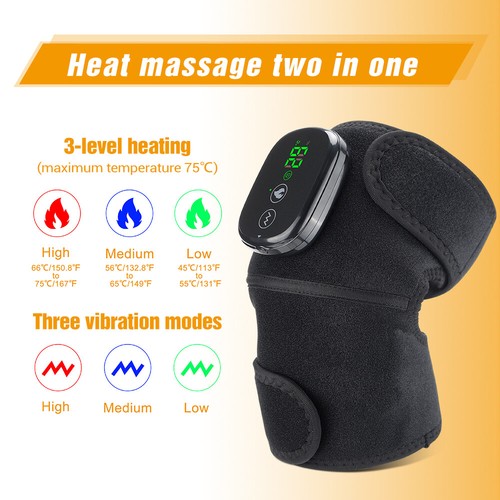 Electric Knee Elbow Joint Pad Shoulder Leg Wrap Brace Massager Heated Vibration - Picture 7 of 26