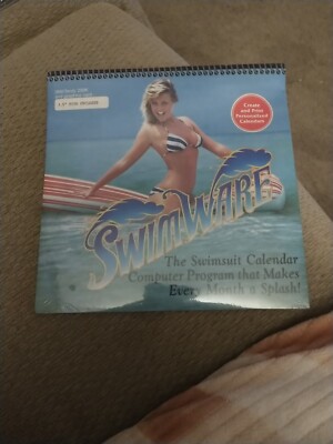 Swim Ware Swimsuit Calendar IBM PC 3.5'' Floppy Disks Tandy, New, Sealed