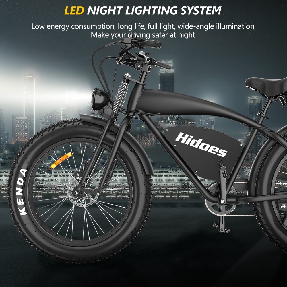 Hidoes Electric Bike For Adults 1200W 48V/18.2Ah Ebike Fat Tire