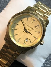 Michael Kors Women’s Dress Watch Champagne Dial Gold-tone Ladies MK5339