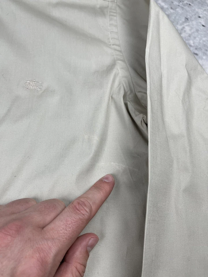 Camisa Burberry Beige Lujo Clásica Talla L Foto 4 de 4