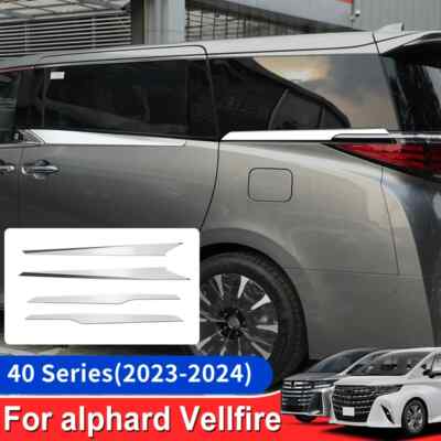 For 2024-2026 Toyota Alphard Vellfire Car Window Chrome Trim Sticker Accessories