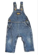 OshKosh Vintage Vestbak Blue Denim Overalls Infant Toddler 24 Month Made in USA