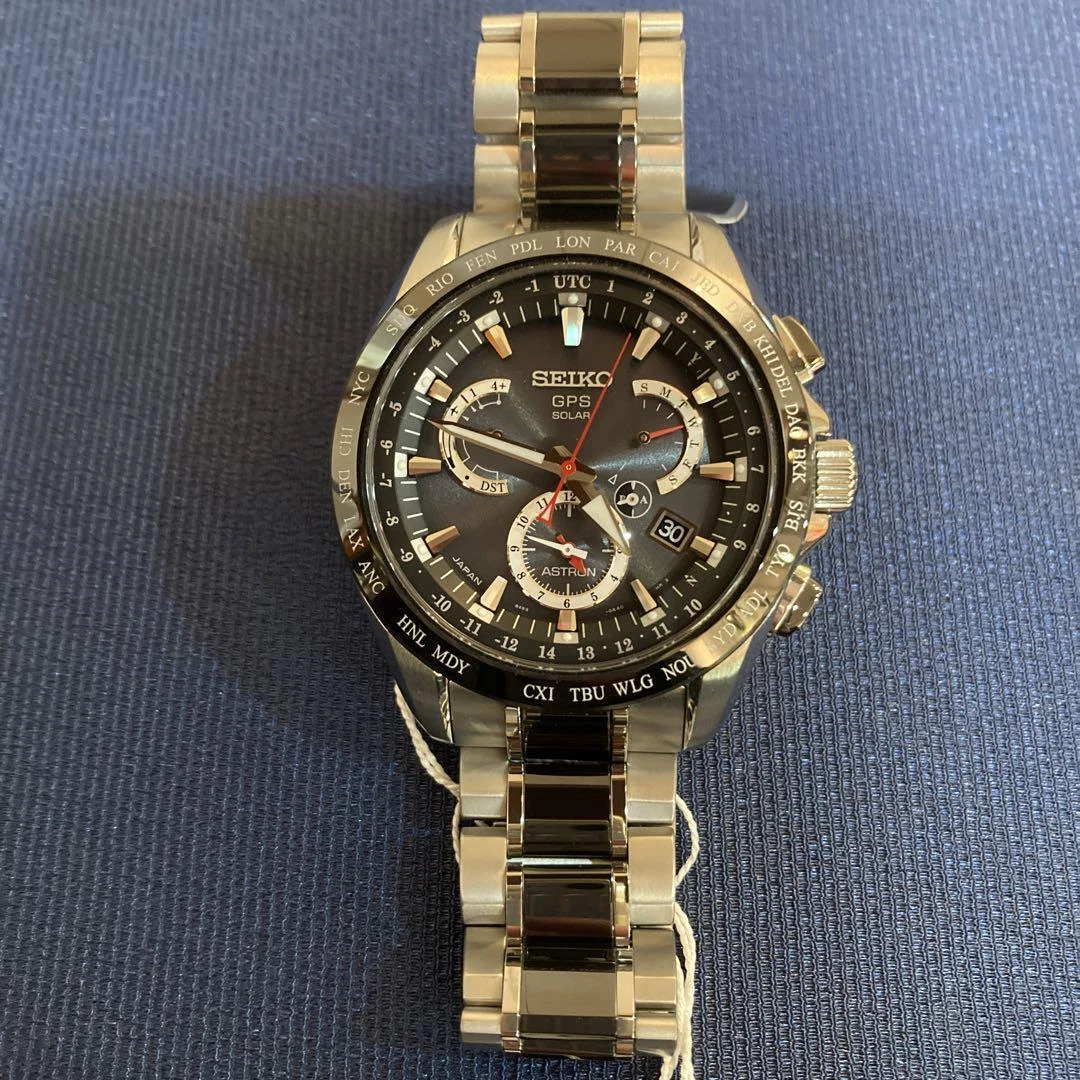 Seiko Astron SBXB041 GPS Solar Dual Time Titanium Ceramic w