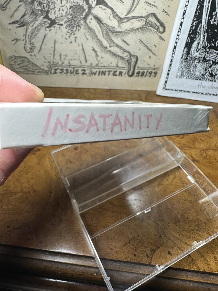 SEALED 1996 INSATANITY DEATH METAL CASSETTE RARE FLORIDA UNDERGROUND Foto 3 de 4