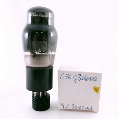 1 X 6F6G BRIMAR TUBE. 50er Jahre PROD. SCHWARZE PLATTEN. KUPFERSTÄBE. 58. CH165