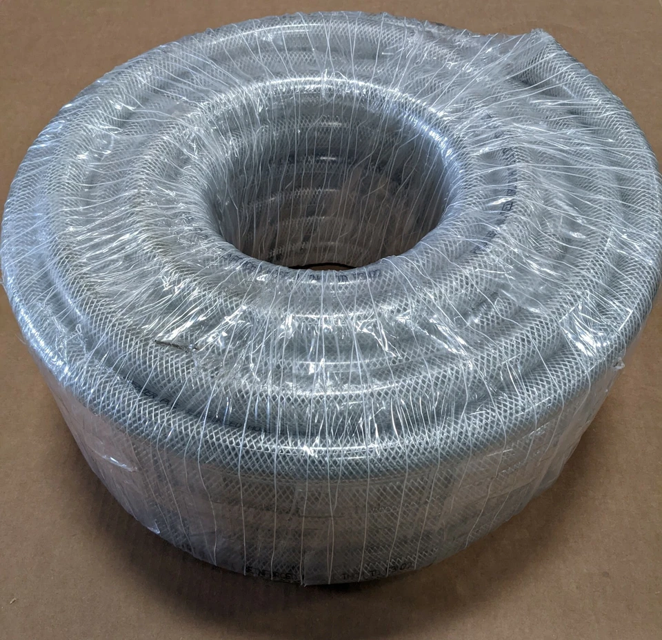 1" ID Reinforced Clear PVC Pressure Hose 30.5 meter - 100 foot roll - Image 2 of 2