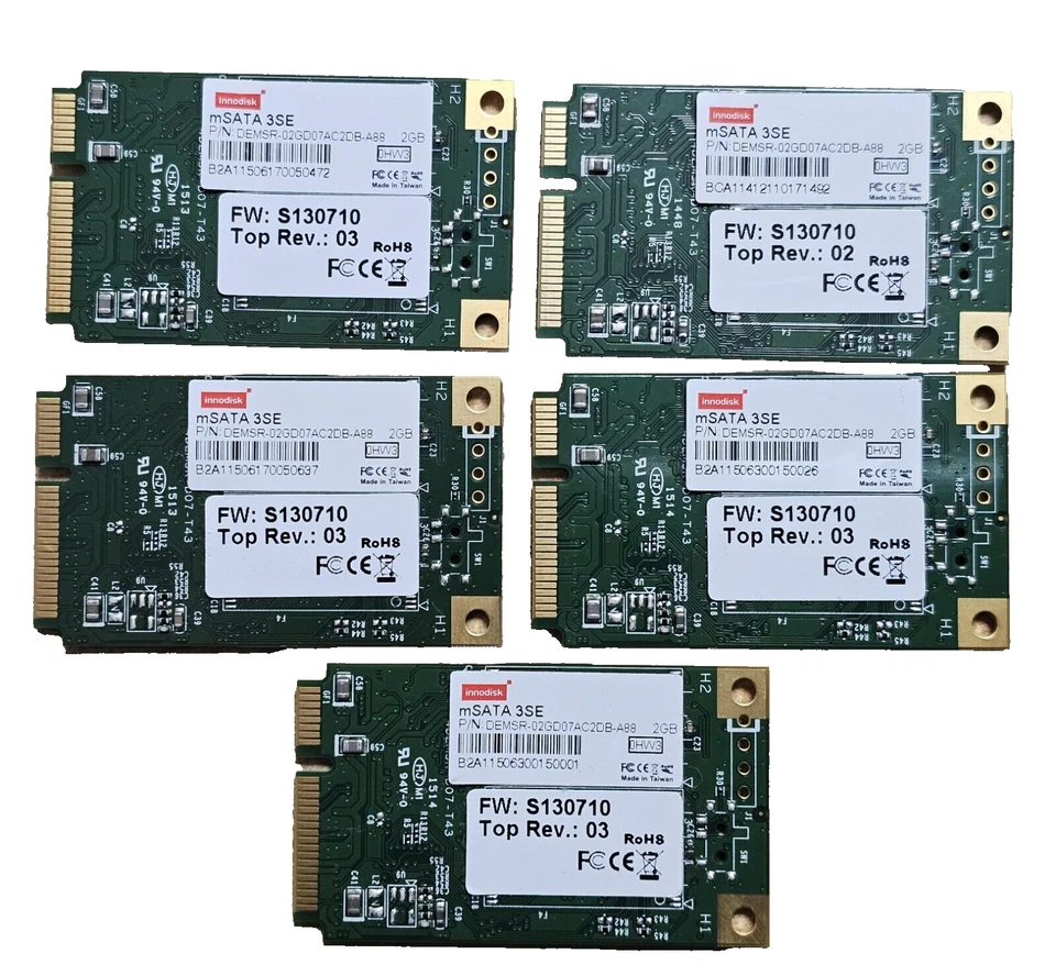 5x 2 GB M.SATA mSATA Festplatte mini PCIe SSD Memory Card für Windows XP Futro