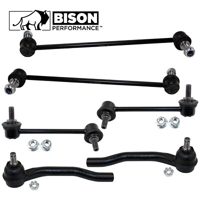 Bison Performance 6pc Front Rear Sway Bars Outer Tie Rod Ends Kit For MDX Pilot