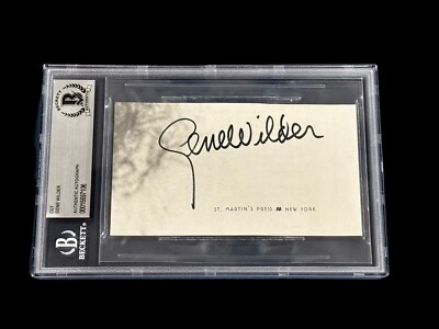 Gene Wilder Willy Wonka Blazing Saddles Rare Signed Autograph BAS Beckett Slab
