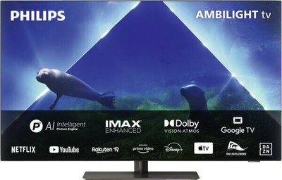 PHILIPS 55OLED808/12 4K OLED Ambilight TV (Flat 55 Zoll / 139 cm SMART TV)