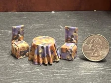 Dollhouse Miniature Kitchen Table Chairs F 1:48 quarter scale F184 DollysGallery