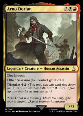 arno dorian mtg card NM-Mint, English MTG Regular Arno Dorian Assassin's Creed Magic the  Gathering