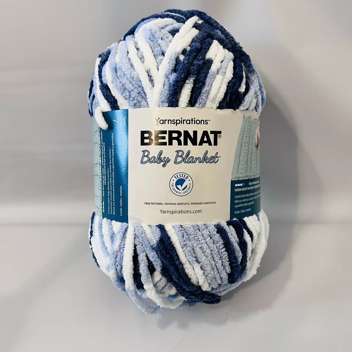 Bernat Blanket Big Ball Yarn-Gray Blue