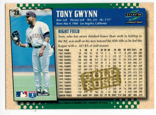 TONY GWYNN cards *** U PICK *** (Buy 2 or more for 60% DISCOUNT) Listing 3 of 3 - Picture 69 of 211