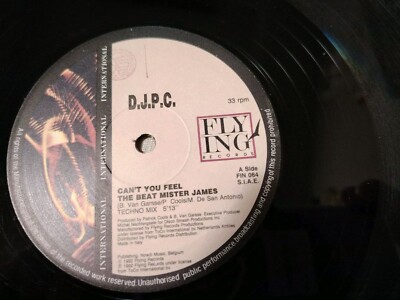 D.J.P.C.    Can't You Feel The Beat Mister James - Disc 12'' Vinyl ITALIEN 1992  