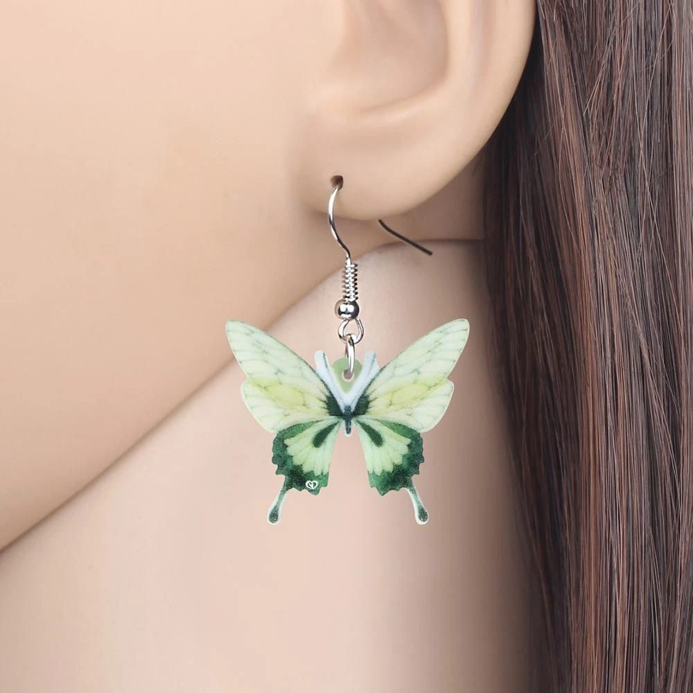 Big butterfly deals earrings