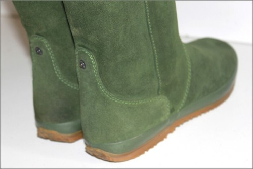 FORNARINA Mi Bottes Daim Vert Chasse Talons Plats T 36 TBE - Imagen 6 de 7