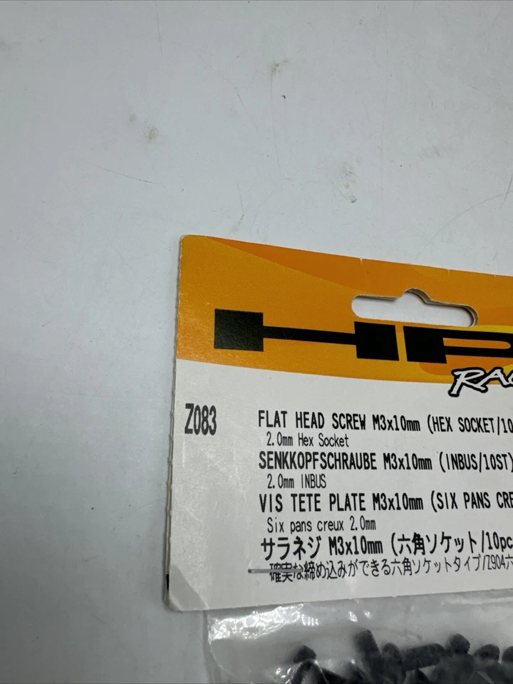 HPI Racing #Z083 Flat Head Screw M3 x 10mm Hex Socket New In Package - Image 2 of 4