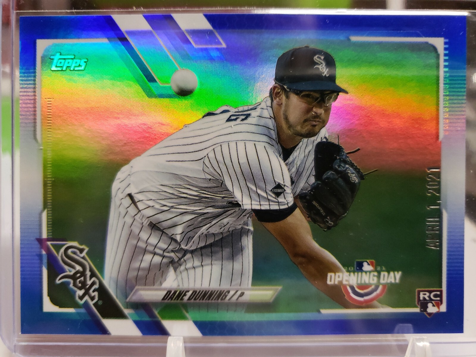 Dane Dunning 2021 Topps Opening Day #159 Blue Foil Parallel White Sox Rookie RC 