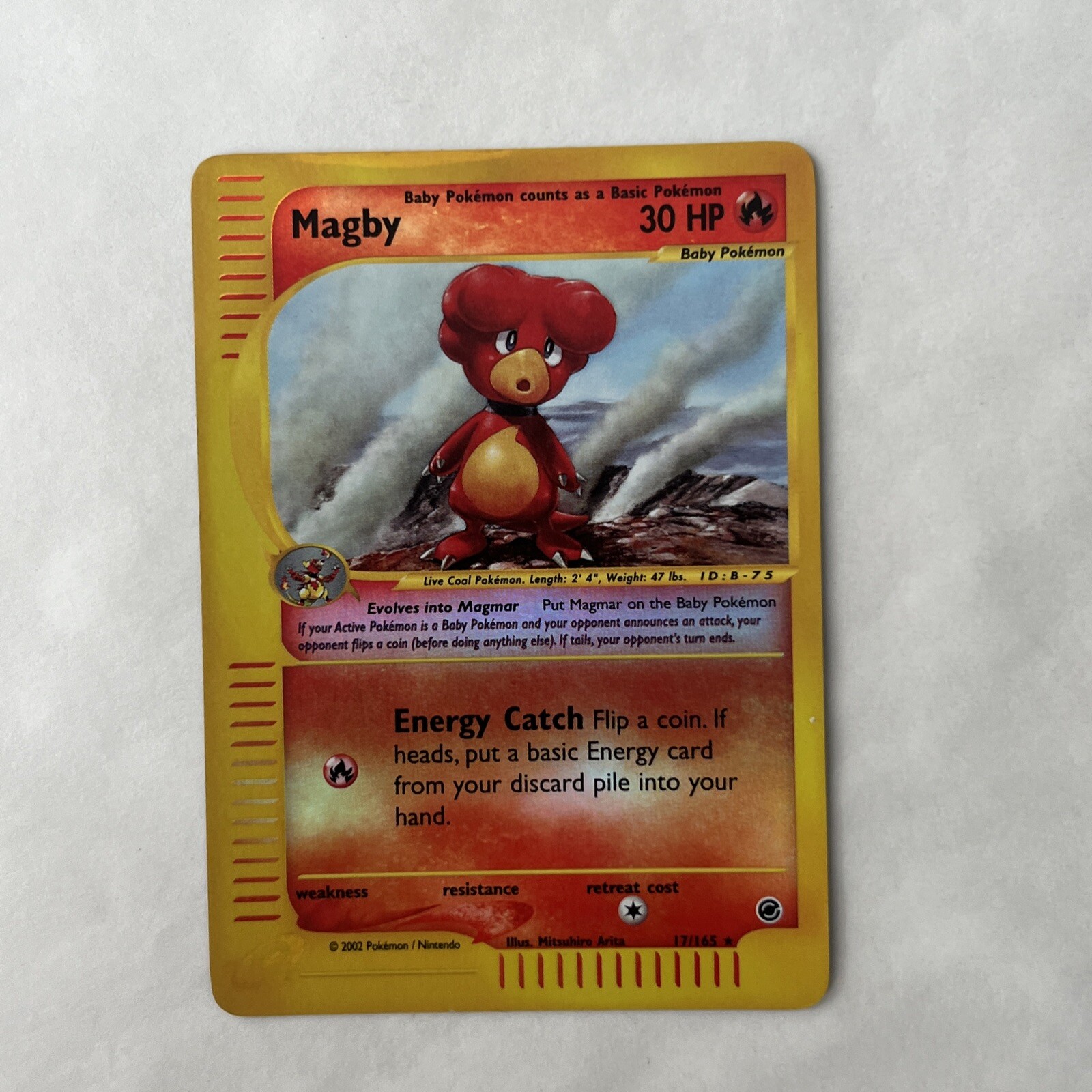 Pokemon Card - Magby Expedition 17/165 Reverse HOLO Rare