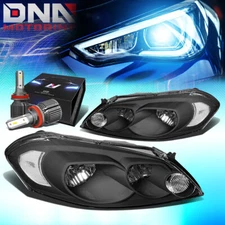 FOR 2006-2016 IMPALA/MONTE CARLO SIDE TURN HEADLIGHTS W/LED KIT+COOL FAN BLACK