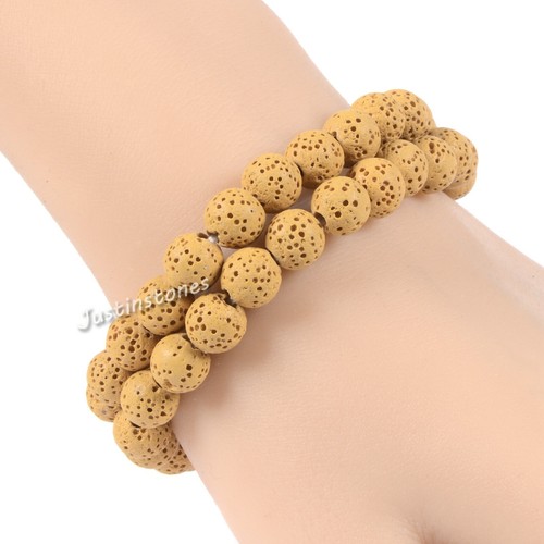 8mm Fashion round gemstone beads stretchable bracelet 7" - Picture 140 of 286