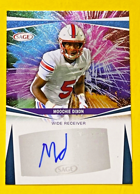 DC ARROW ケイティロッツ　サインカード Moochie Dixon 2025 Sage Low Series AUTOGRAPH - SMU Mustangs