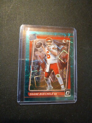 2021 Donruss Optic Shane Buechele #298 Green Velocity Rated Rookie RC KC Chiefs