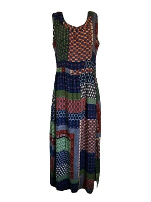 Summer Sleeveless Dress Julia Large LD6348 Long w/Slit & Short Skirt Under  NWT | eBay