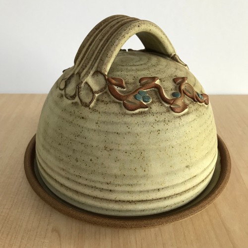 Cheese Dome Butter Dish Studio Pottery Country Kitchen Decor Medium 18cm - Picture 7 of 11