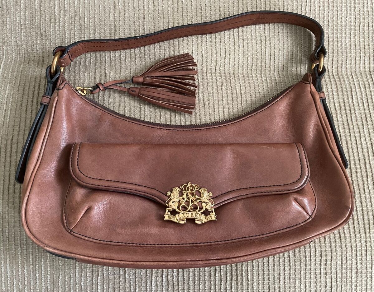 Vintage Lauren Ralph Lauren Brown Gold Lion Crest Medallion Vintage Lauren Ralph Lauren Brown Gold Lion Crest Medallion