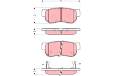 TRW Bremsbelagsatz Scheibenbremse GDB3298 vorne hinten für HYUNDAI SANTA FÉ 1 SM
