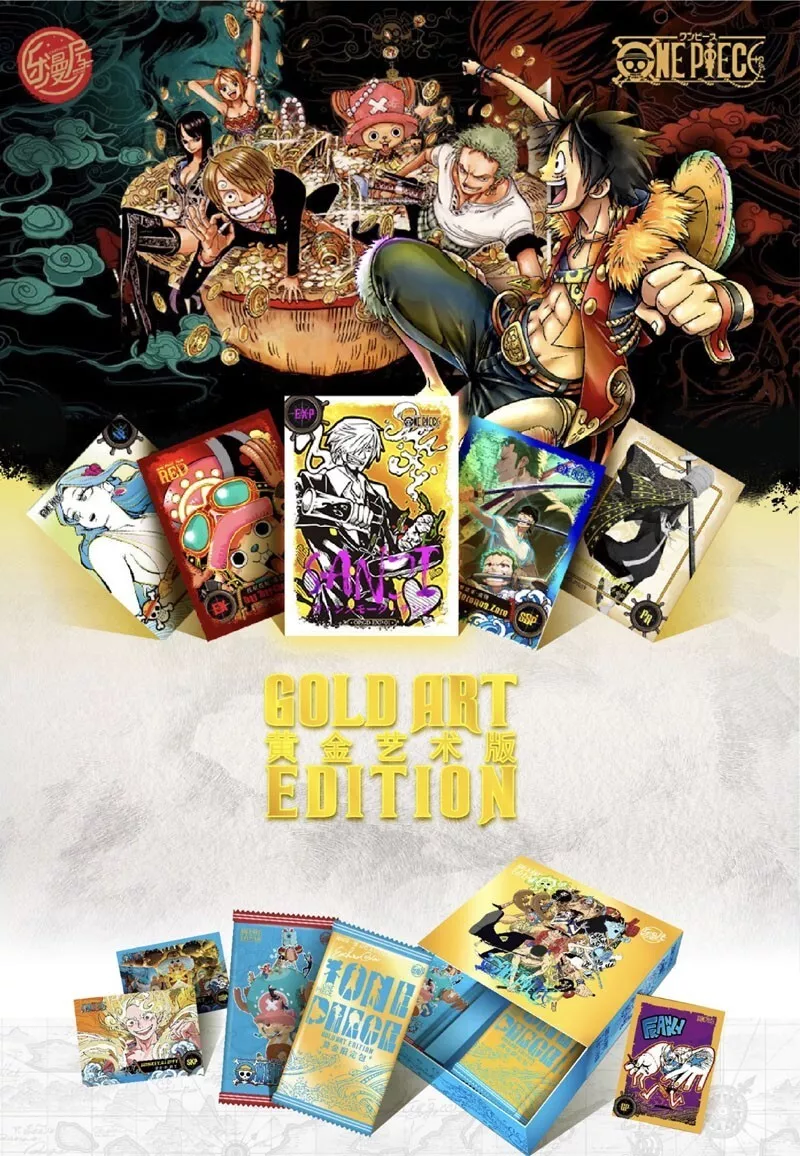 New Original Anime One Piece Collection Cards Box Peak Gathering Rare  Limited Edition Pure Gold Wanted