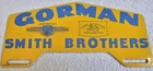 Vintage Gorman Smith Bros. John Deere Implements Chevrolet Porcelain Sign Topper